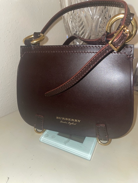 Burberry Handbags - Burberry Baby Bridle Leather Crossbody with Gold Hardware
